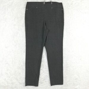 Rafaella Womens Pants Legging Gray Black‎ Geometric Pull On High Rise Stretch 12